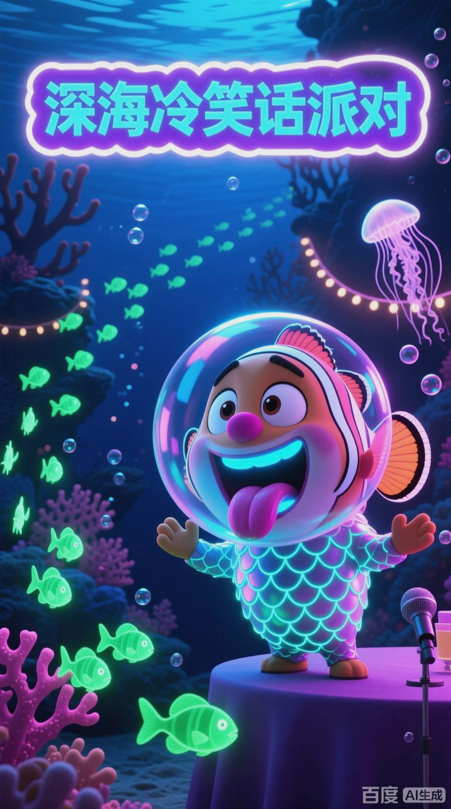 发光鱼的派对：深海欢乐夜