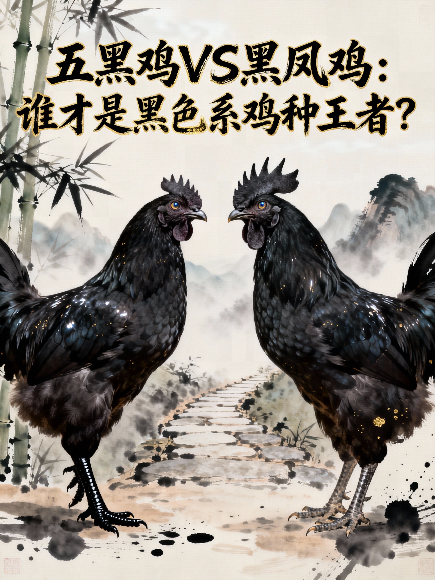 五黑鸡VS黑凤鸡:谁才是黑色系鸡种王者?