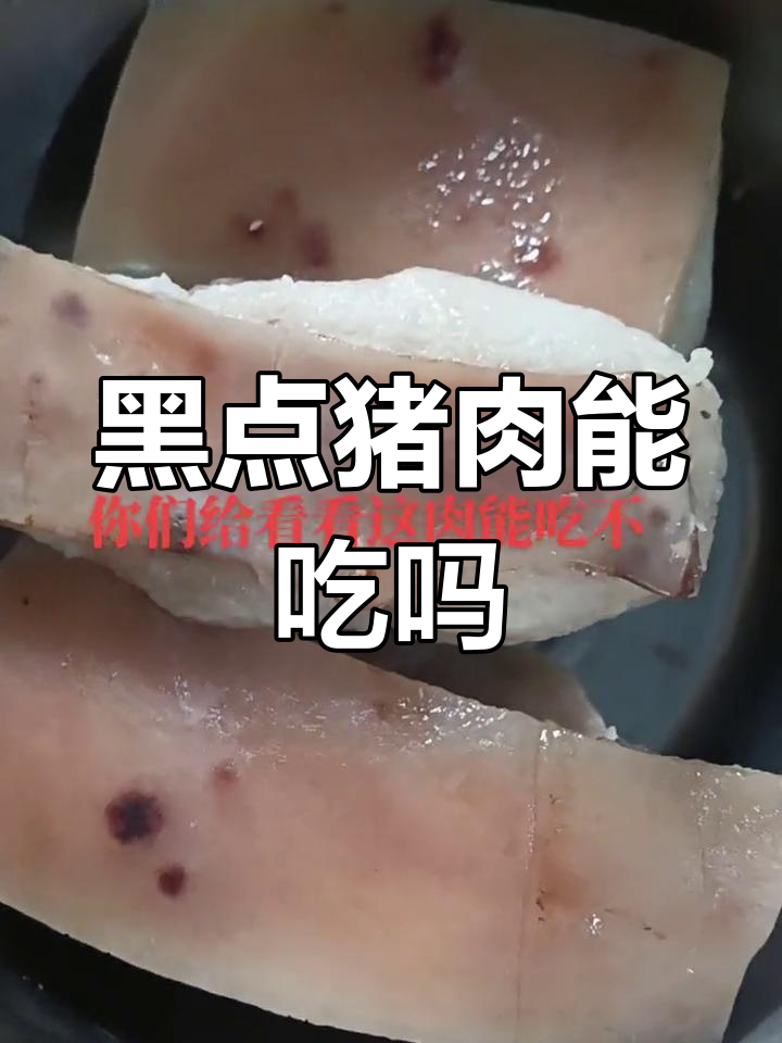 买回的猪肉有黑点,煮熟后依然存在,是不是病猪?
