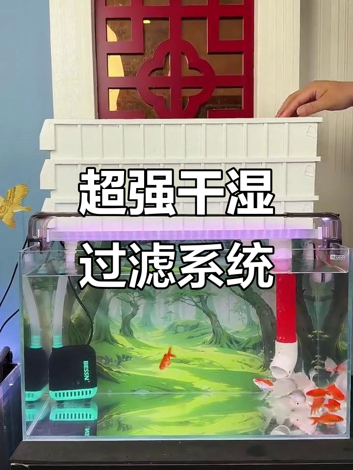 鱼缸必备干湿分离过滤器,三层设计超实用