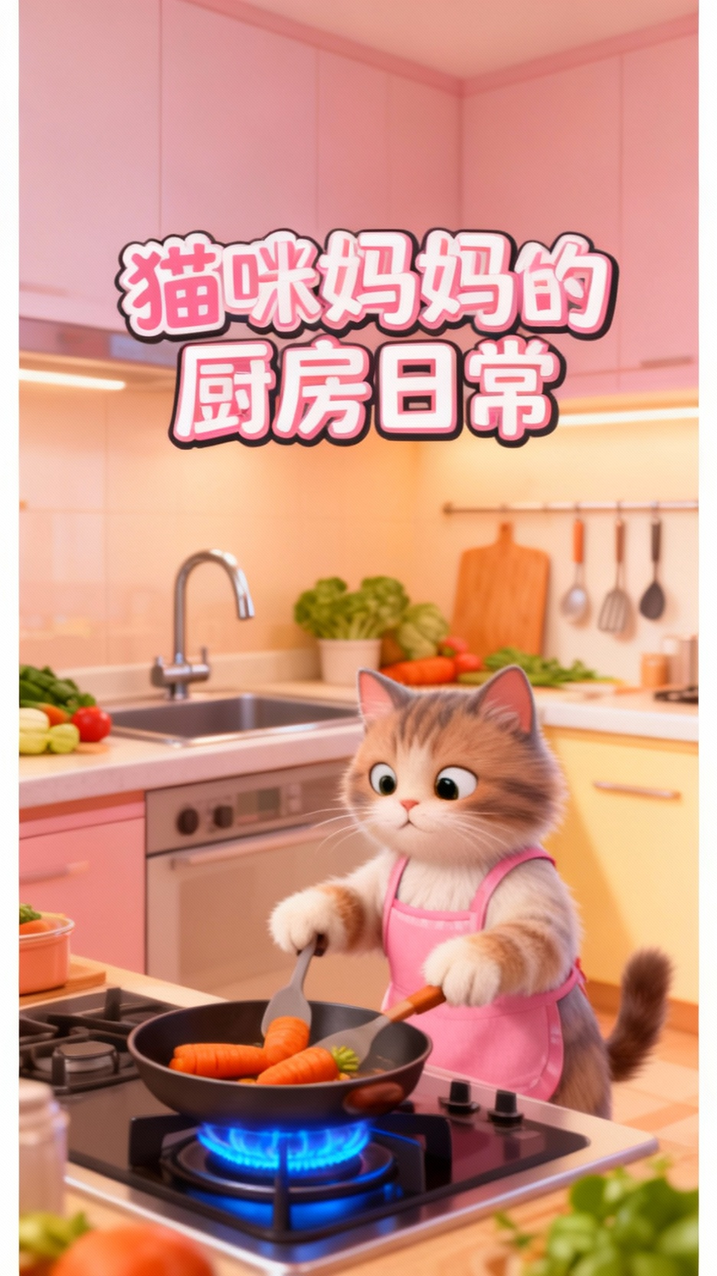 猫咪妈妈厨房的可爱日常