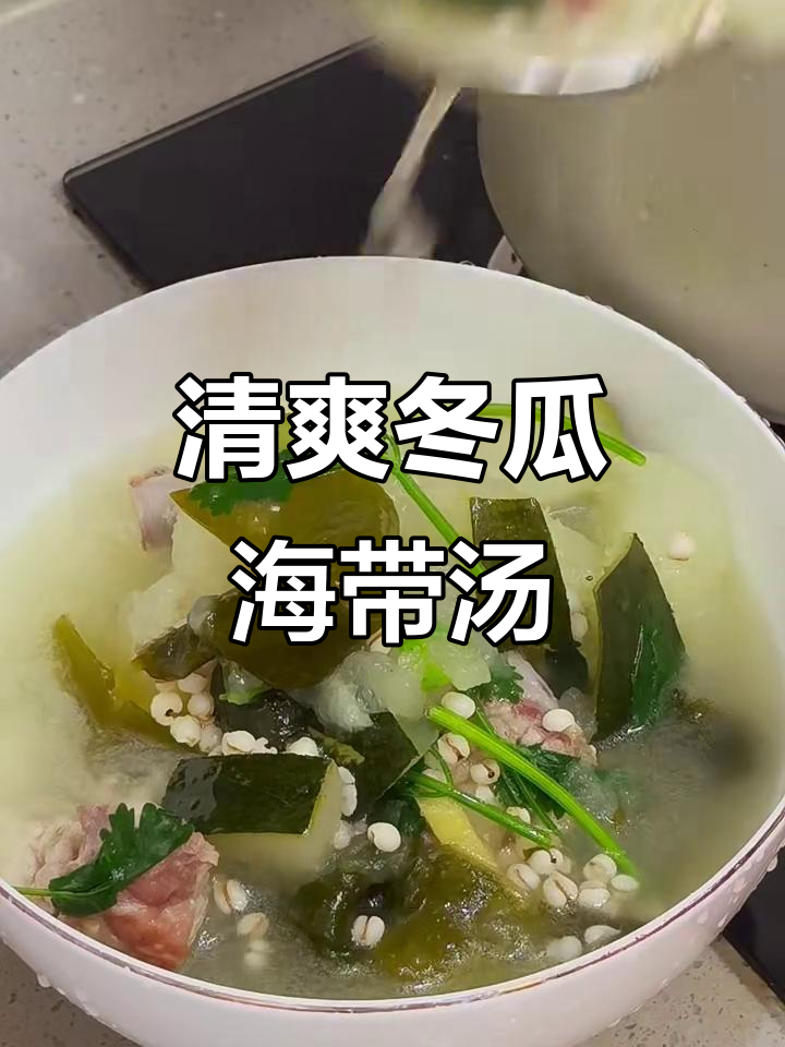 夏季必备！冬瓜薏米海带汤，清热解暑又美味