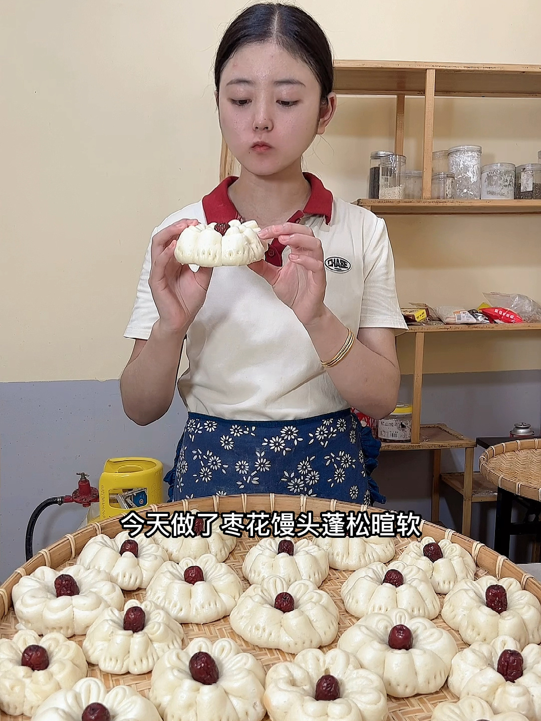 今天做了枣花馒头蓬松暄软好看又好吃