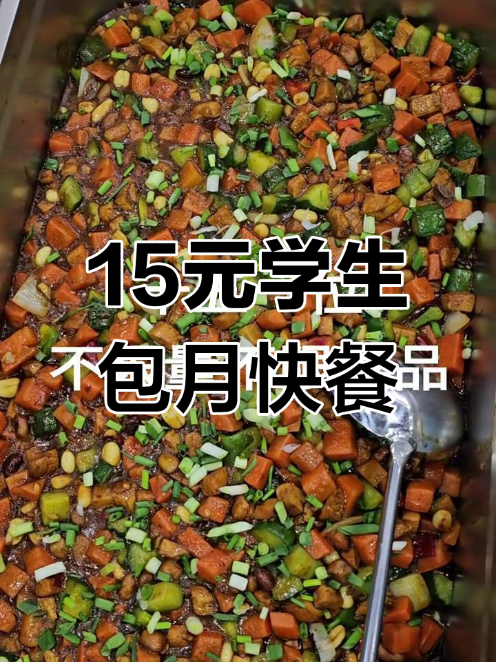工地送餐15元自助快餐,宫爆鸡丁酸辣魔芋全都有