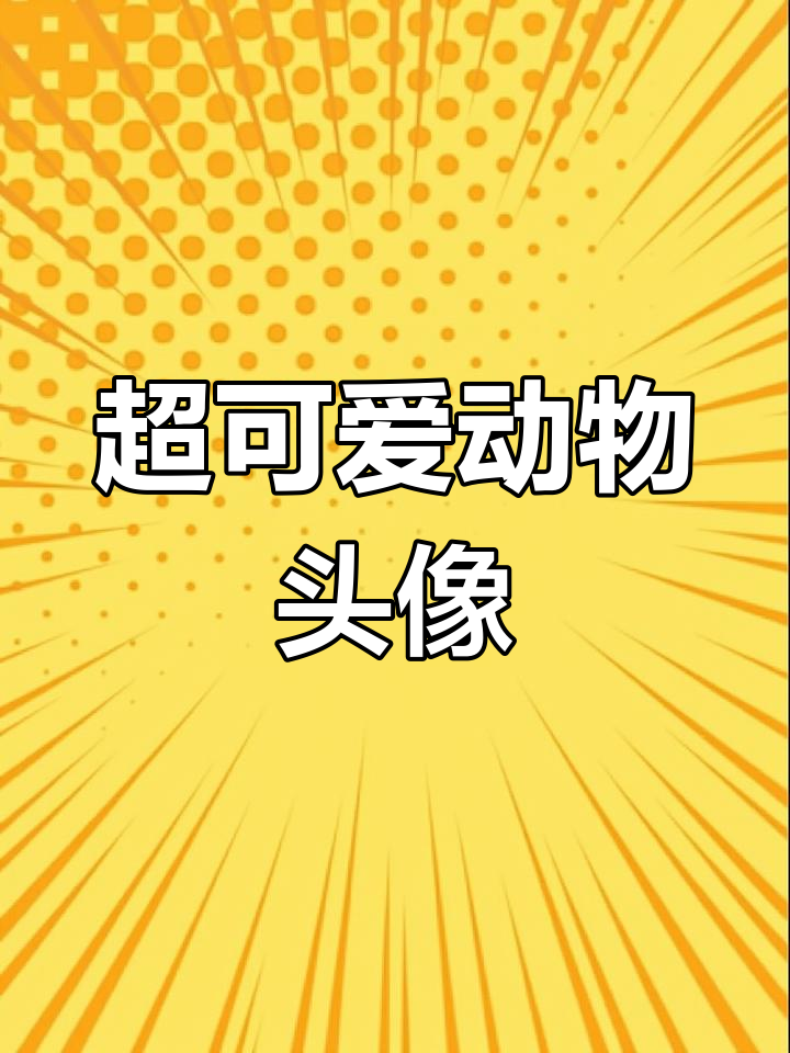软萌动物汤圆头像大放送,快来换上超可爱新形象!