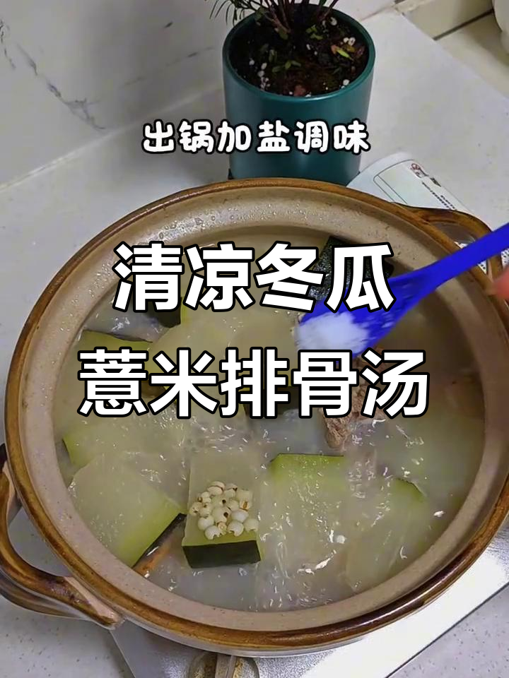 冬瓜薏米排骨汤，三伏天必备清凉解暑美味