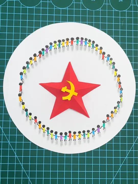 建党节主题画 马上就是建党节了,一起来画简单又好看的主题画吧 简笔画 幼儿美术 七一建党节