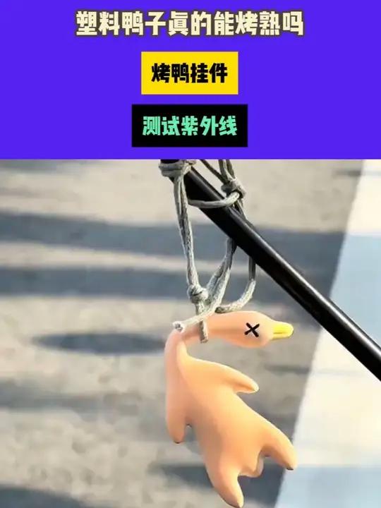 塑料鸭子真的能烤熟吗?烤鸭挂件测评测试紫外线原创视频涨知识-8.17