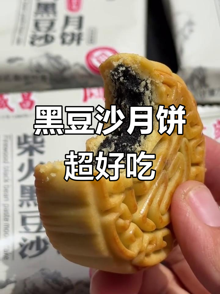 河南百年黑豆沙月饼,零蔗糖更美味