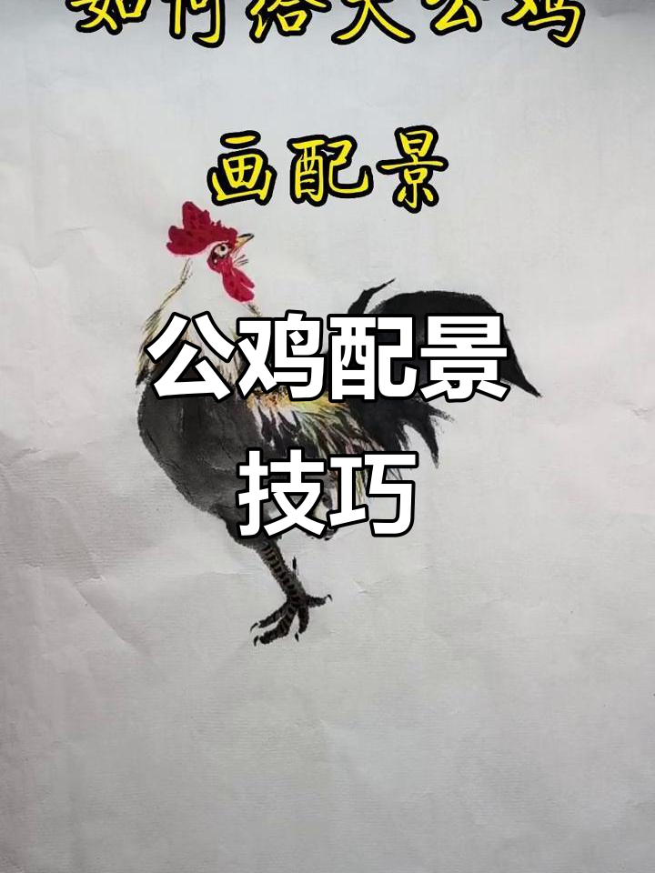 如何为公鸡画配景?牡丹与大花的完美搭配