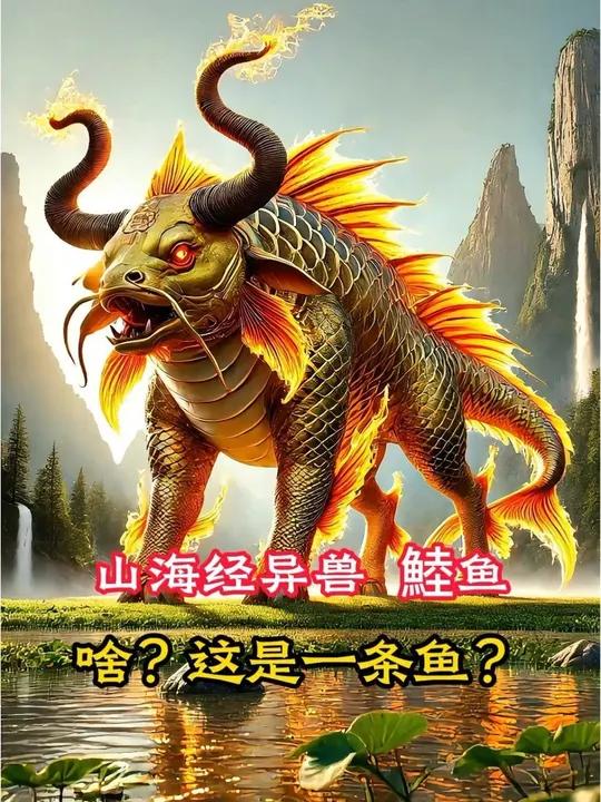 诸位,相信我,这的确是一条鱼!鯥(lù)鱼,鱼头牛身,身躯魁梧,并且有翅膀,发出的声音如同