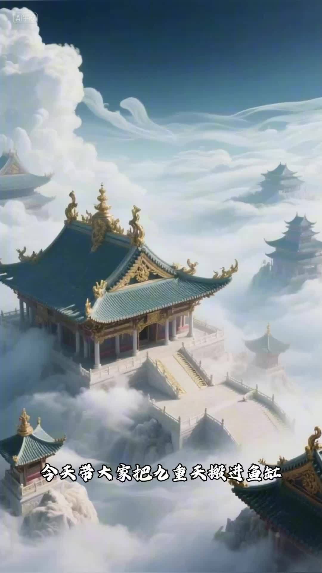 天宫天庭鱼缸造景 鱼缸造景 古风 神话故事