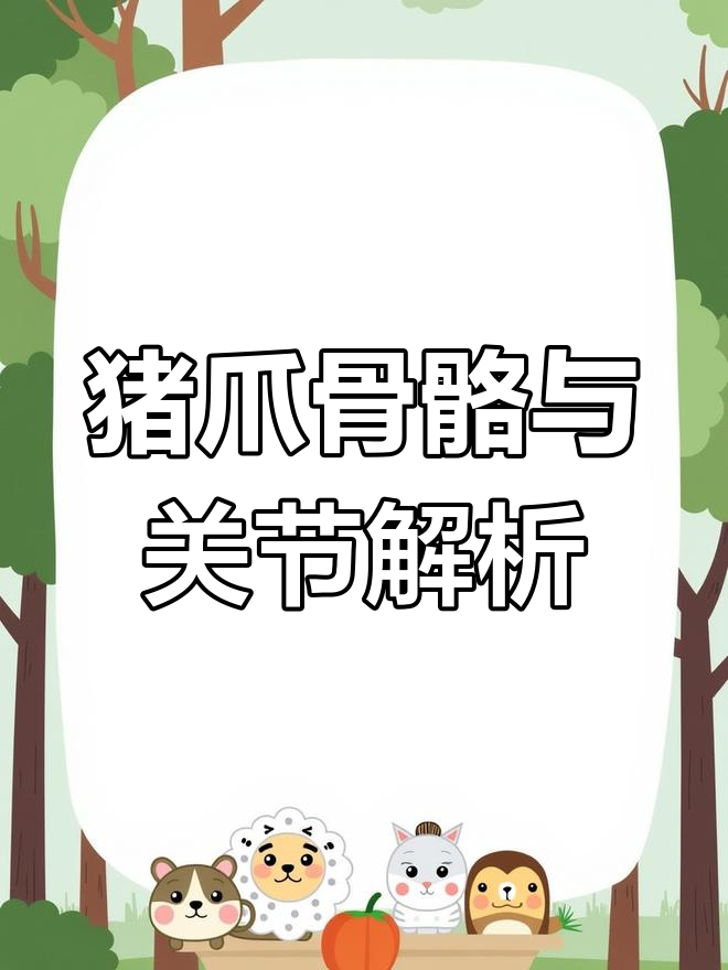 猪爪解剖大揭秘,看看这些关节和骨头结构