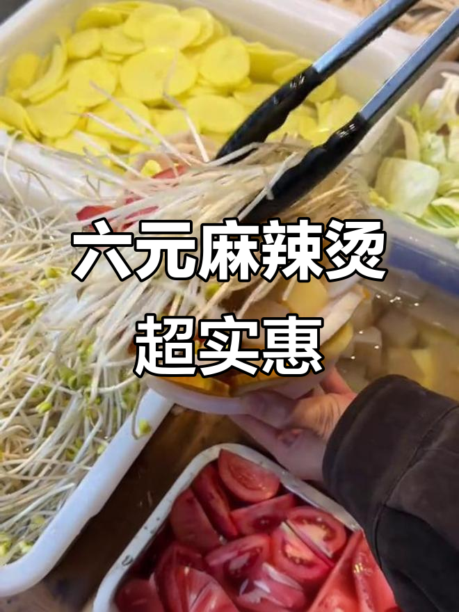 成都老式麻辣烫,六块钱吃超值素菜,荤菜随便加
