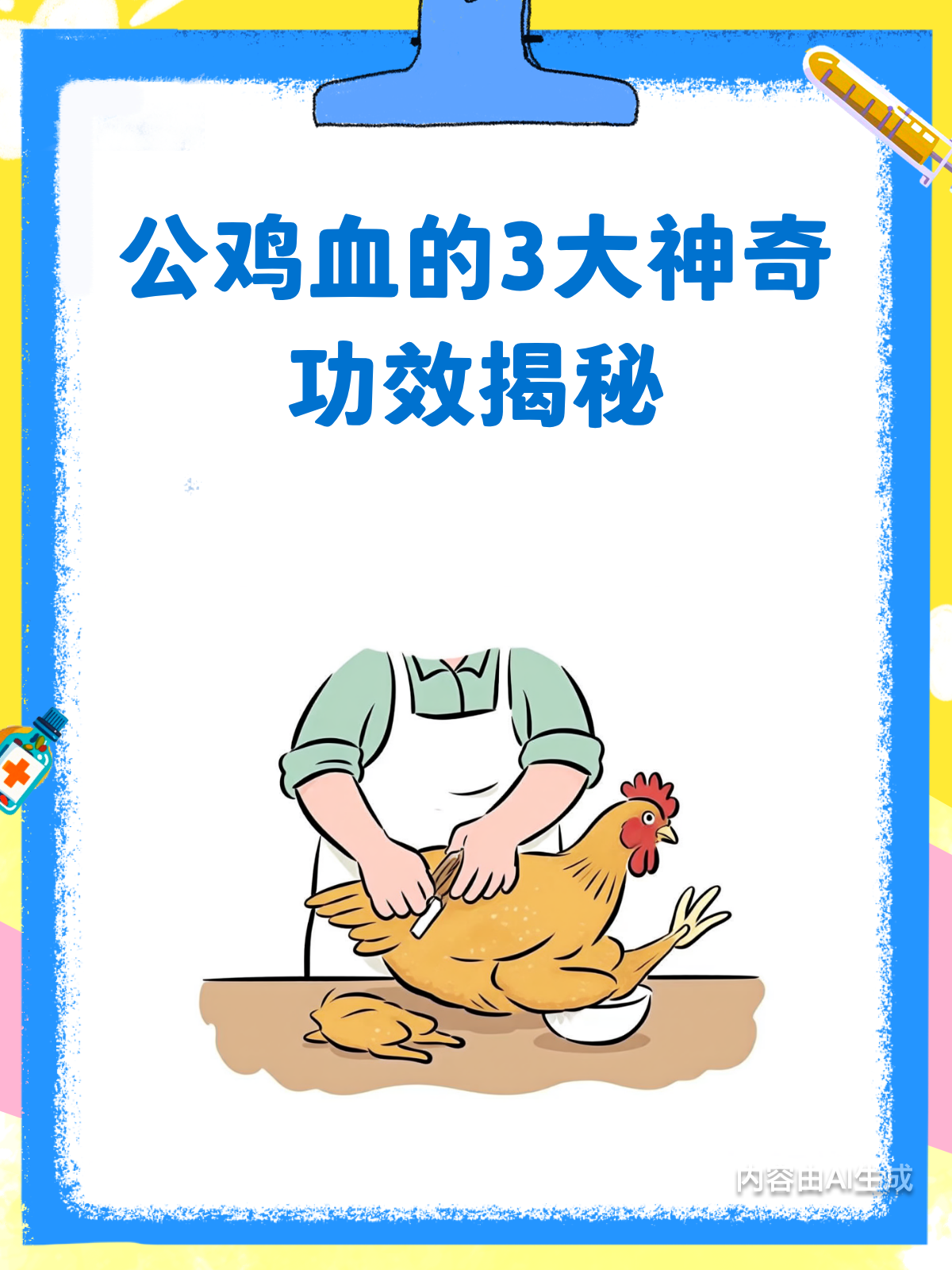 公鸡血的3大功效,你真的知道吗?