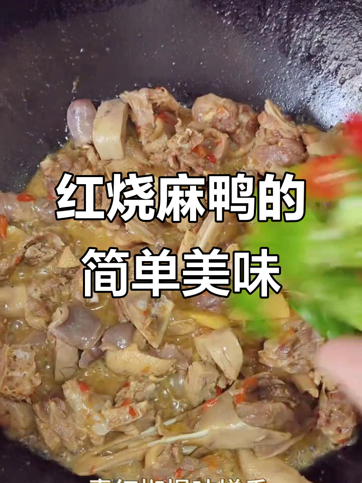 鸭肉鲜香弹牙,红烧麻鸭家常做法大揭秘