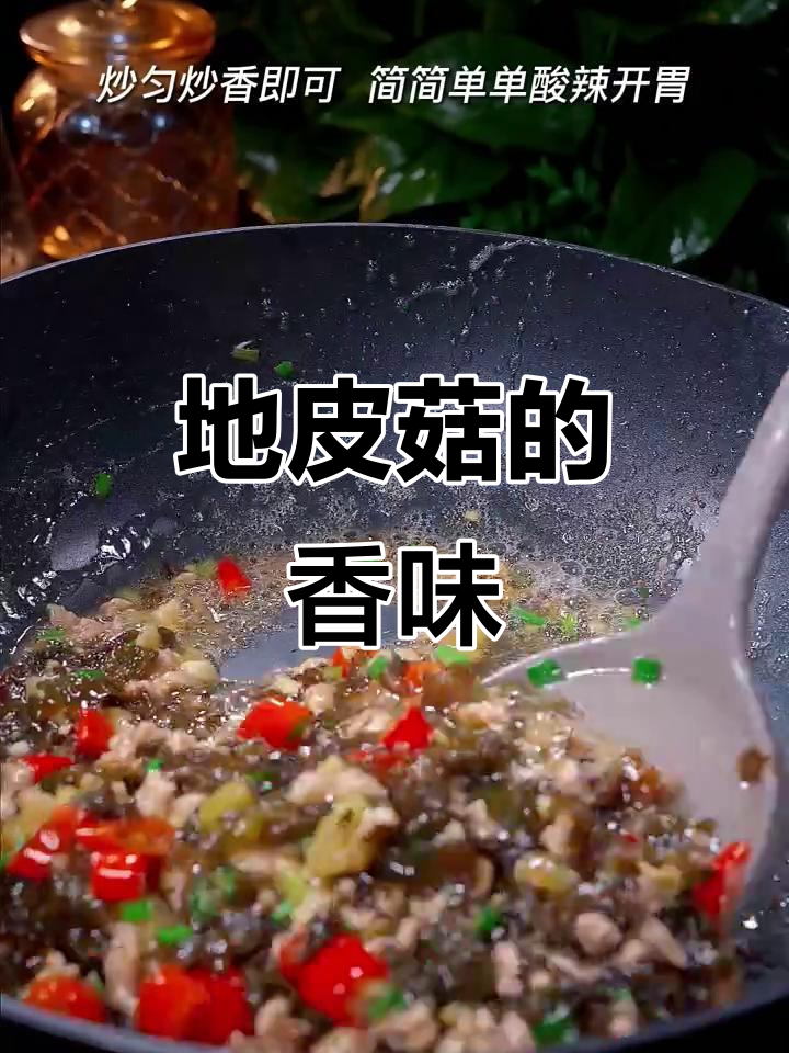 这种菜在我们这叫地皮菇,炒一炒香气扑鼻,拌饭吃超美味!