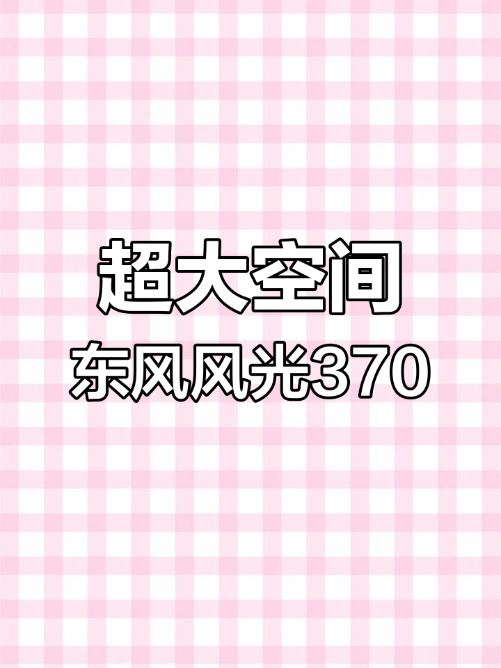 东风风光370面包车:超大空间,创业先锋