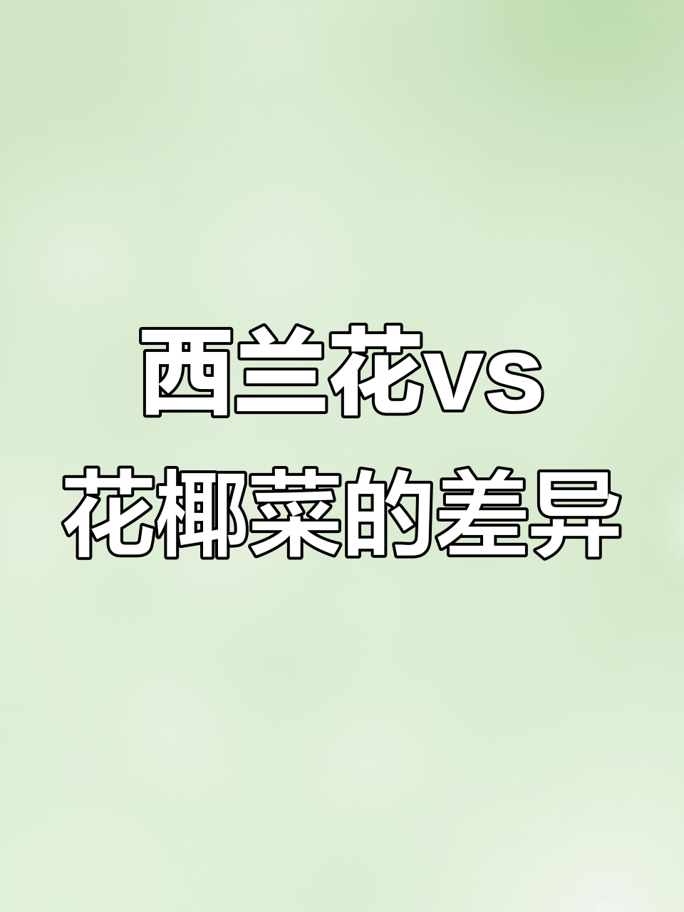 花椰菜与西兰花的区别:颜色、形态、营养和味道全解析