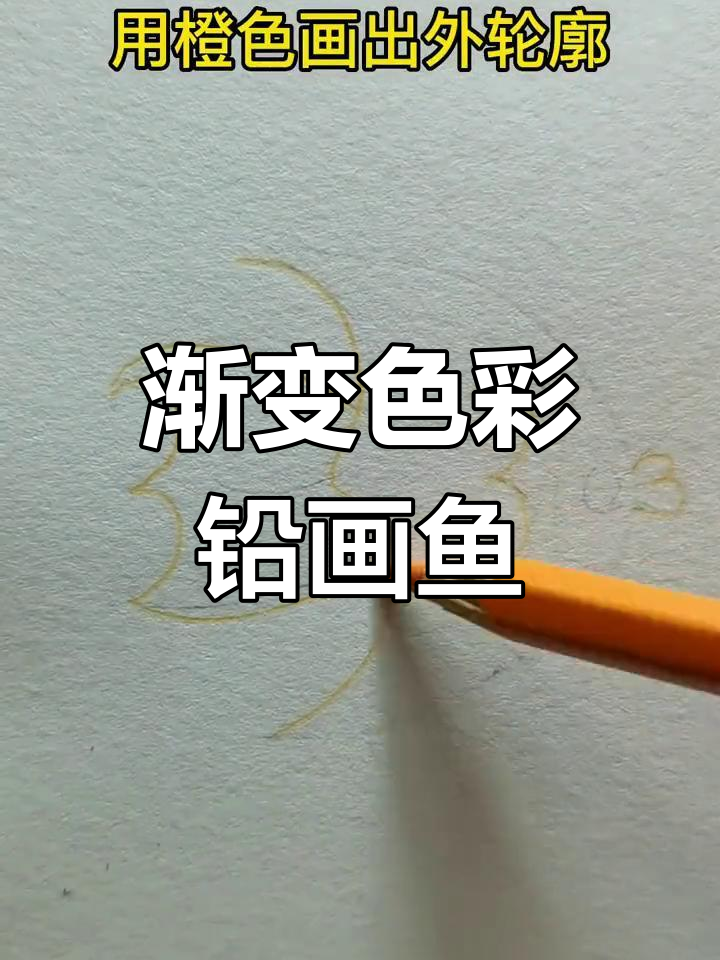 用渐变彩铅画鱼,简单又有趣