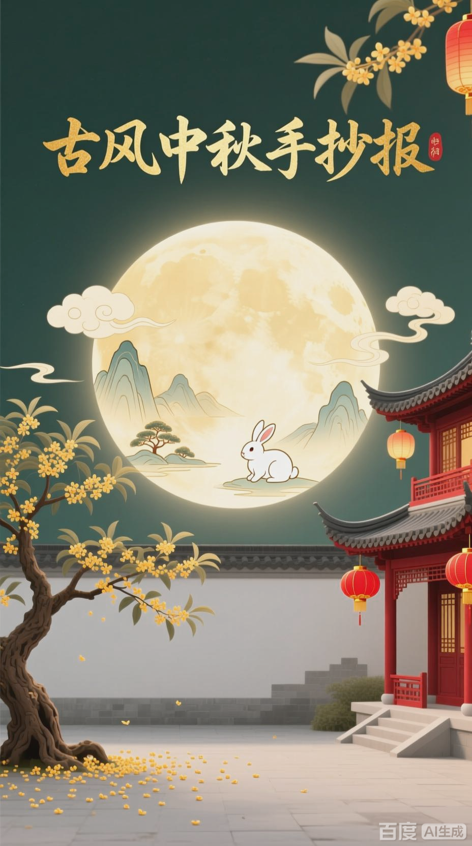 古风中秋手抄报设计