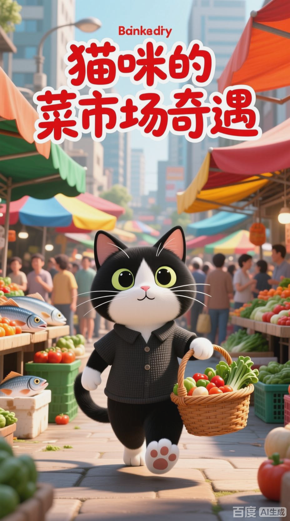 拟人化猫咪的菜市场奇遇