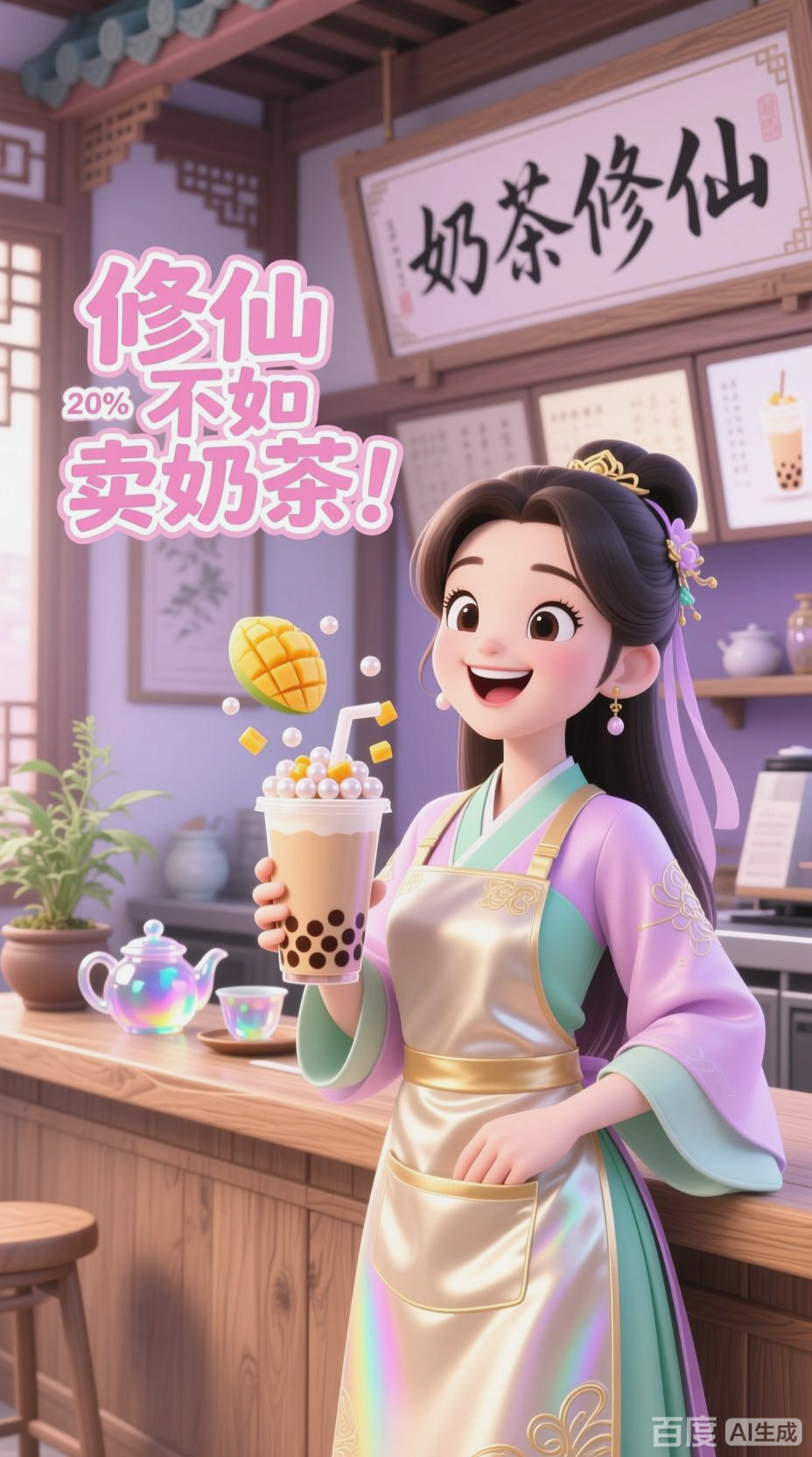 修仙界开奶茶店,赚得盆满钵满