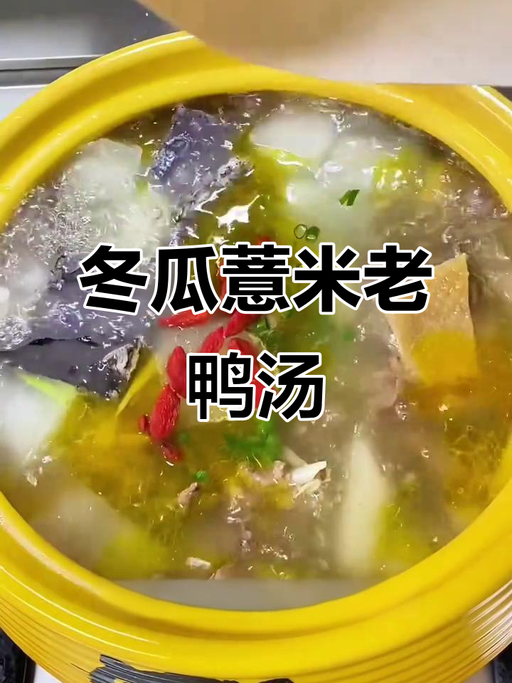 夏季必备冬瓜薏米老鸭汤，清爽解暑又美味