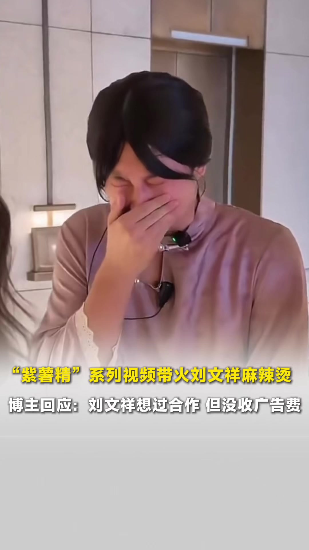 “紫薯精”系列带火刘文祥麻辣烫,博主回应:没收任何广告费