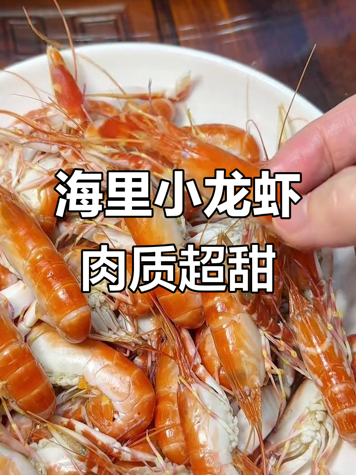 春日限定海里小龙虾,鲜甜无比,清水煮就够美味!