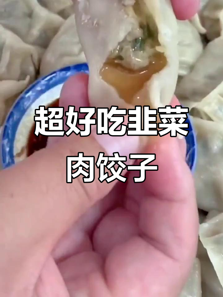 韭菜猪肉蒸饺,汤汁满满超香