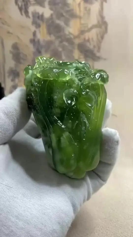 财源滚滚「福」百财聚来「發」事业顺利「庆祝」蒸蒸日上「烟花」生意兴隆 精品.天然岫玉.白菜