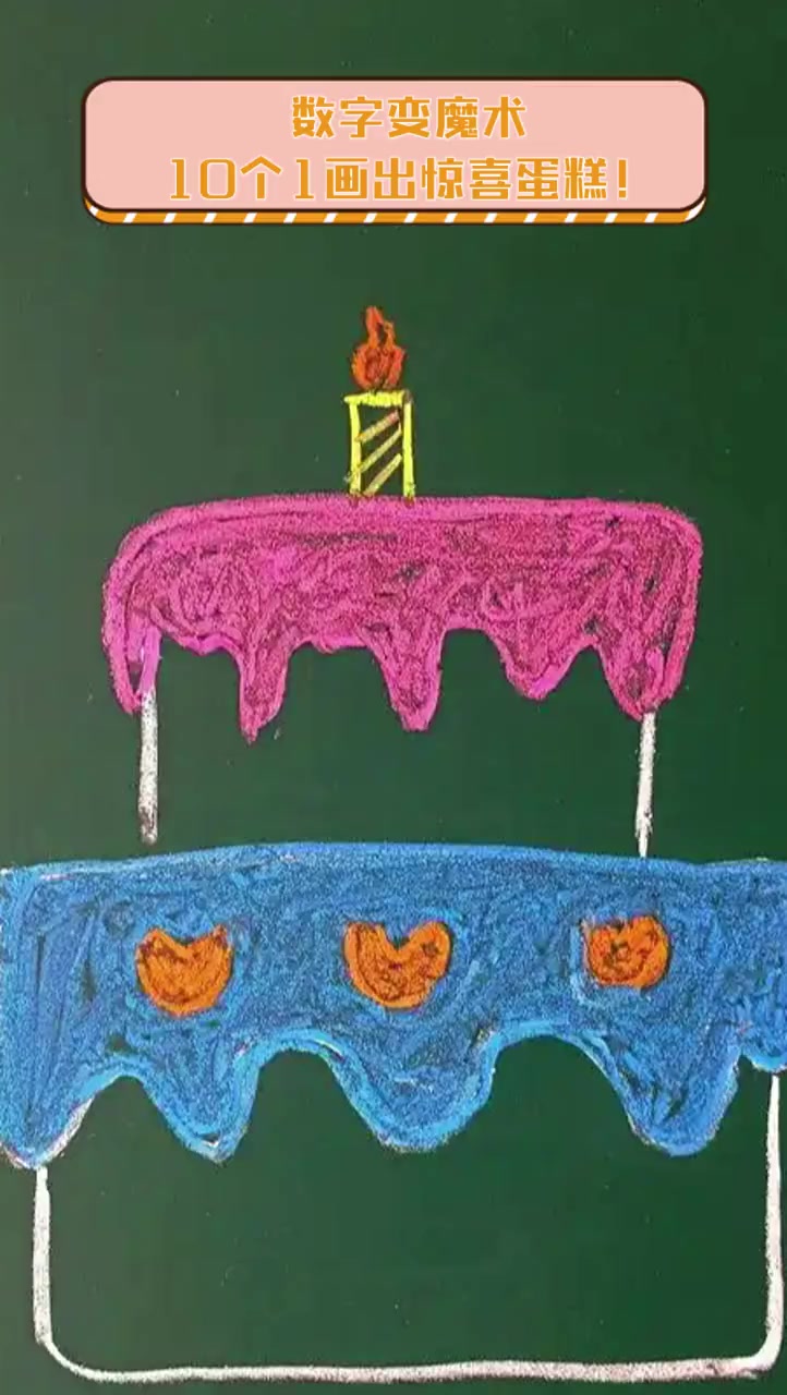 数字变魔术,10个1画出惊喜蛋糕!