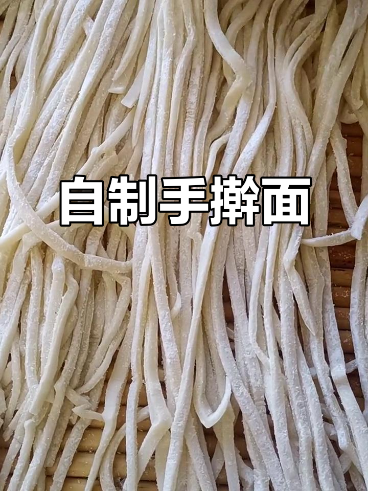 自己动手做手擀面,刀工不错!晶莹剔透的面条配上肉末鸡蛋酱