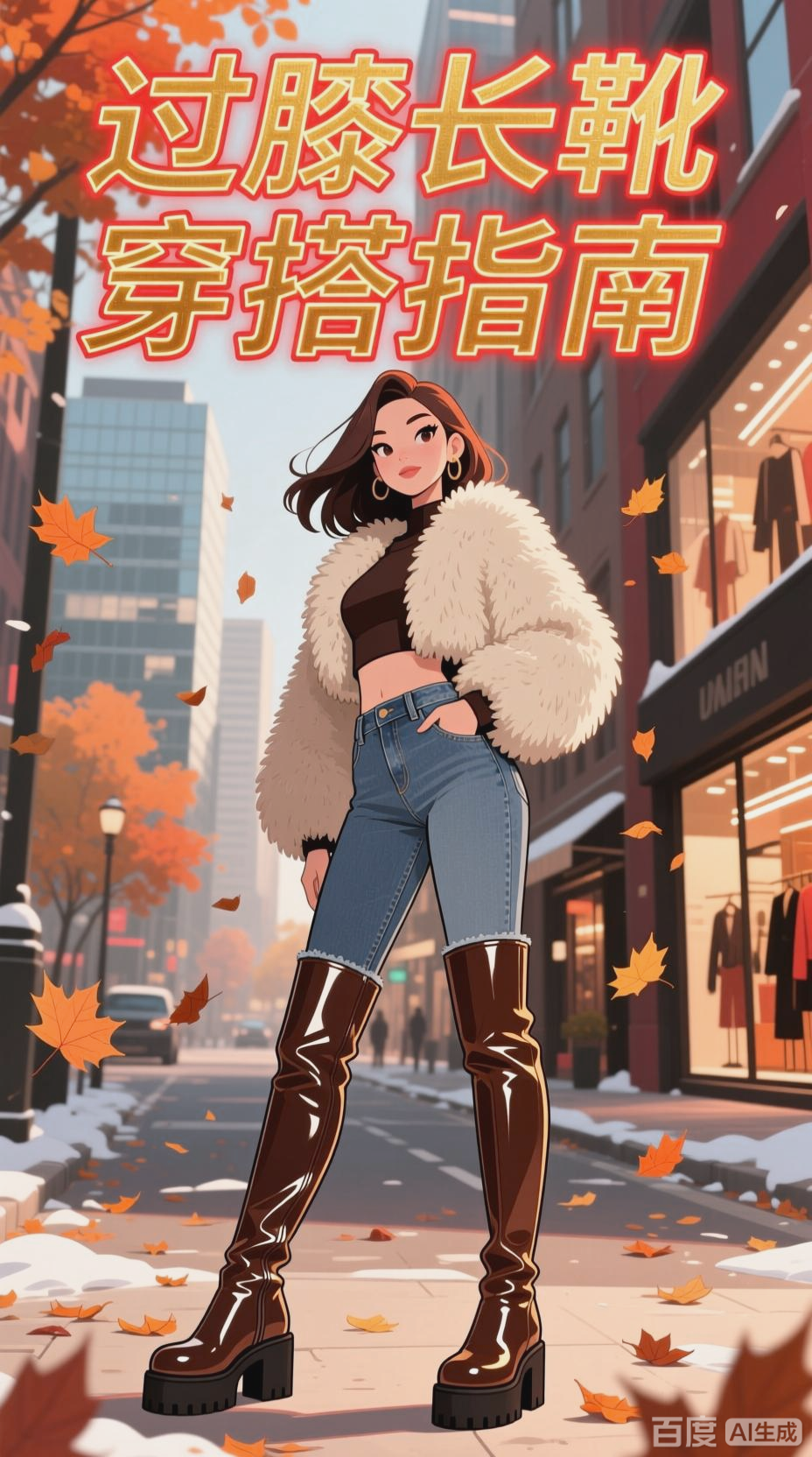 过膝长靴的时尚魅力