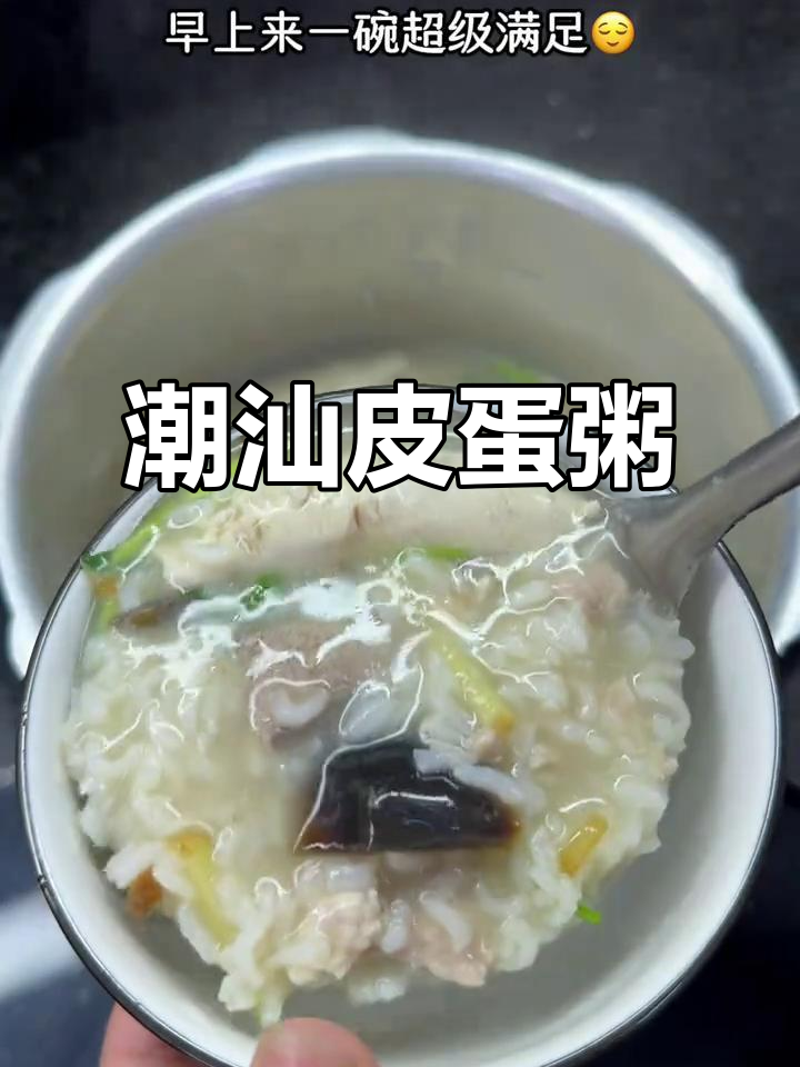 潮汕皮蛋瘦肉粥,香气扑鼻,简单又美味!