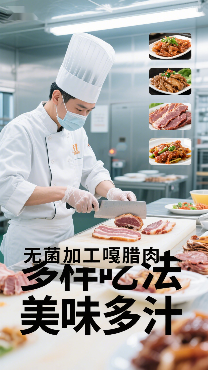 无菌加工嘎腊肉,多样吃法美味多汁