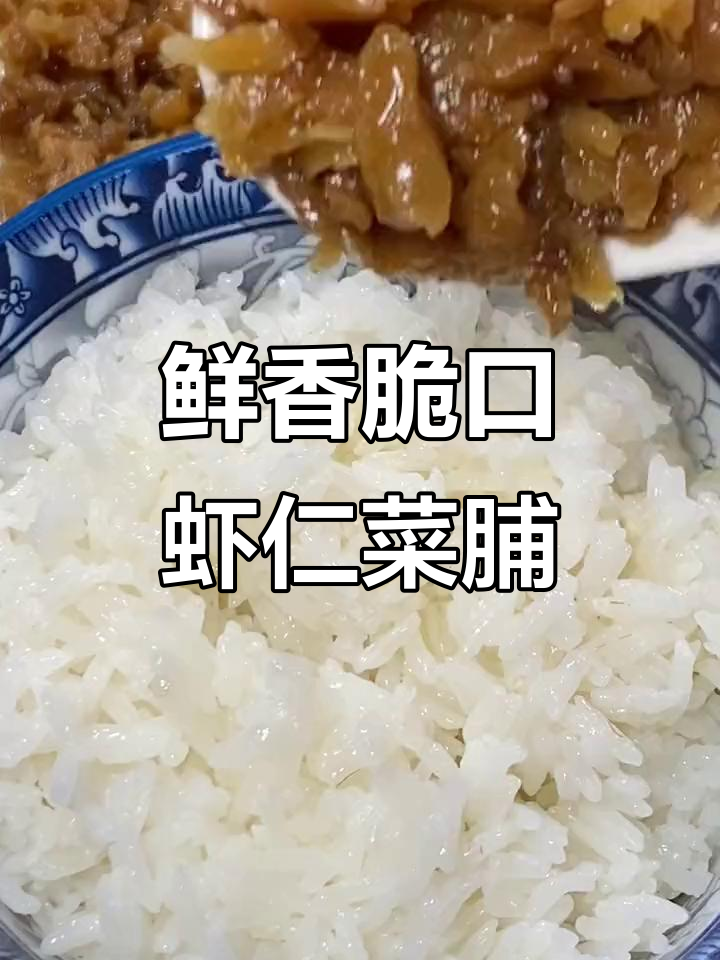 潮汕虾仁菜脯,配粥炒饭都超下饭!