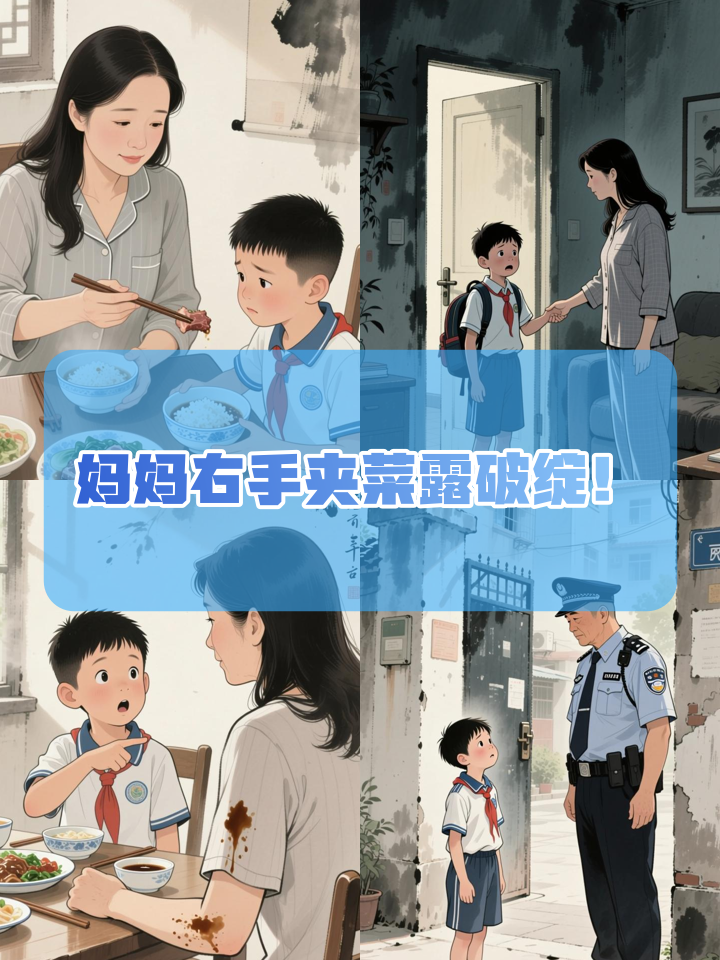 妈妈突然用右手夹菜,儿子发现惊天秘密!
