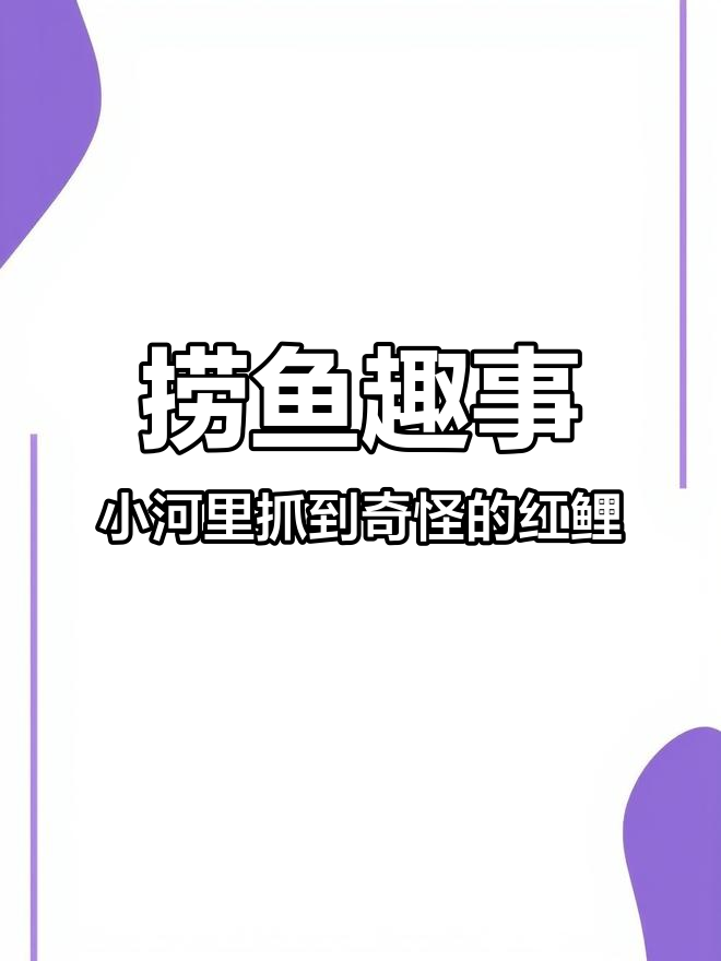 小河里的红鲤鱼大丰收,竟然还有“翅膀”怪鱼!