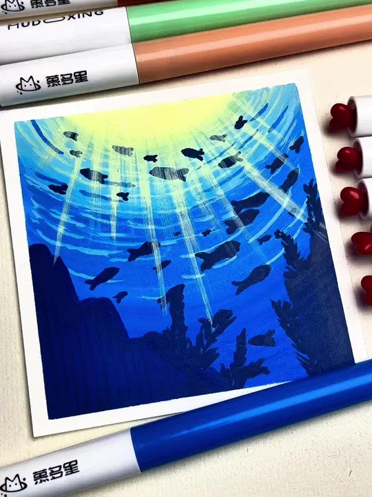 海底追光的鱼儿啊