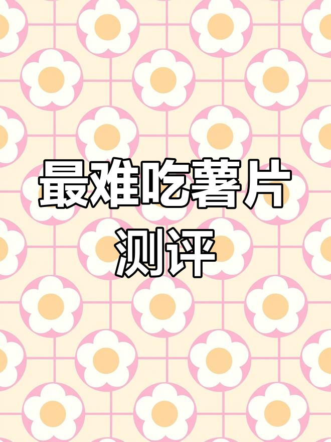 史上最难吃的薯片,敢挑战吗?