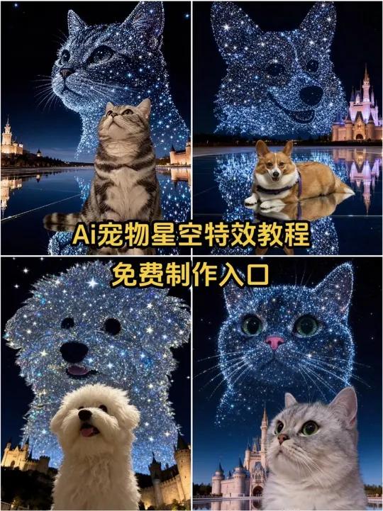 Ai星空特写制作教程,Ai星空特效写真制作入口 狗狗ai星空特效写真入口 ai星空特写特效