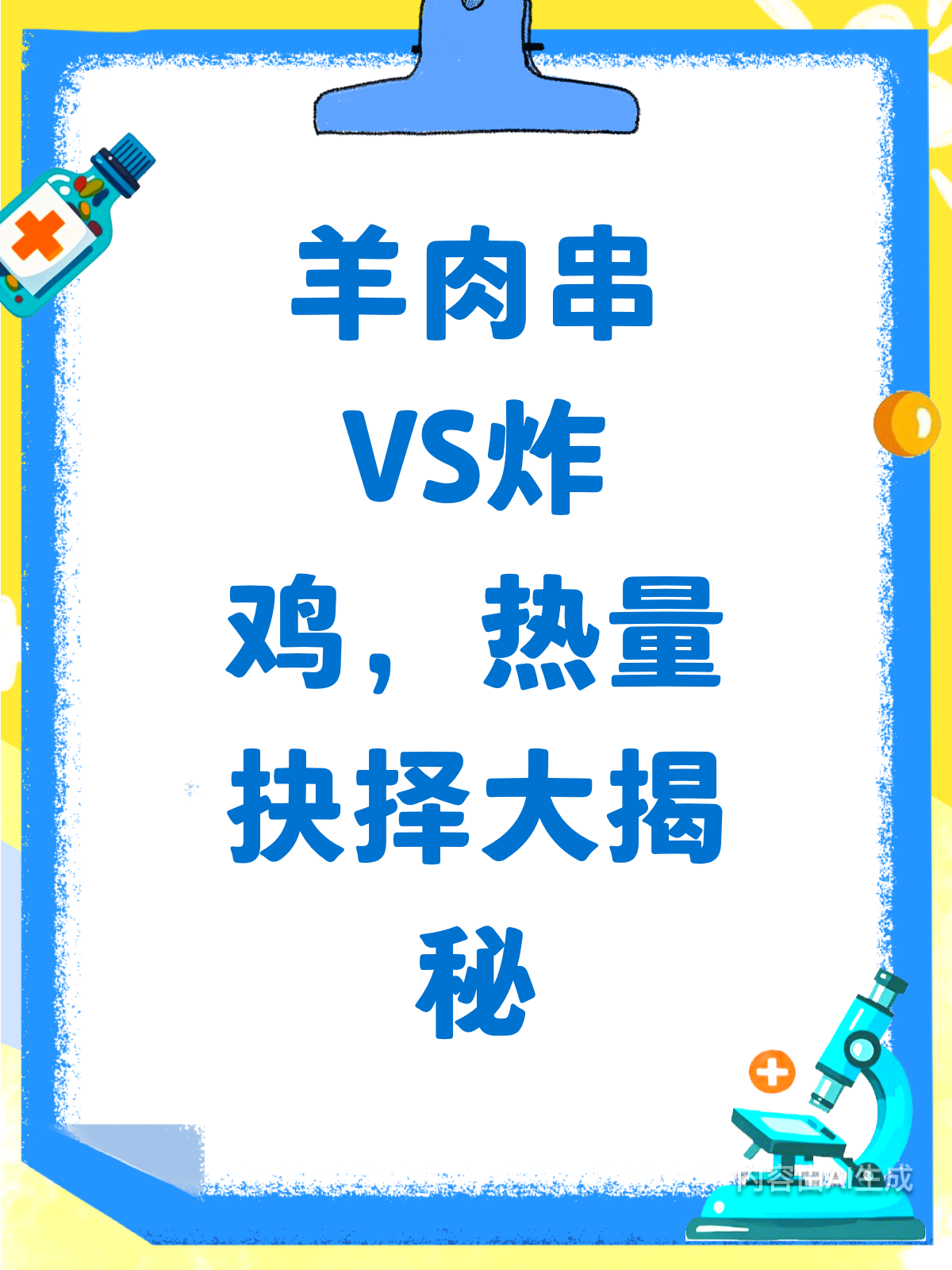 吃羊肉串or炸鸡?热量大比拼!