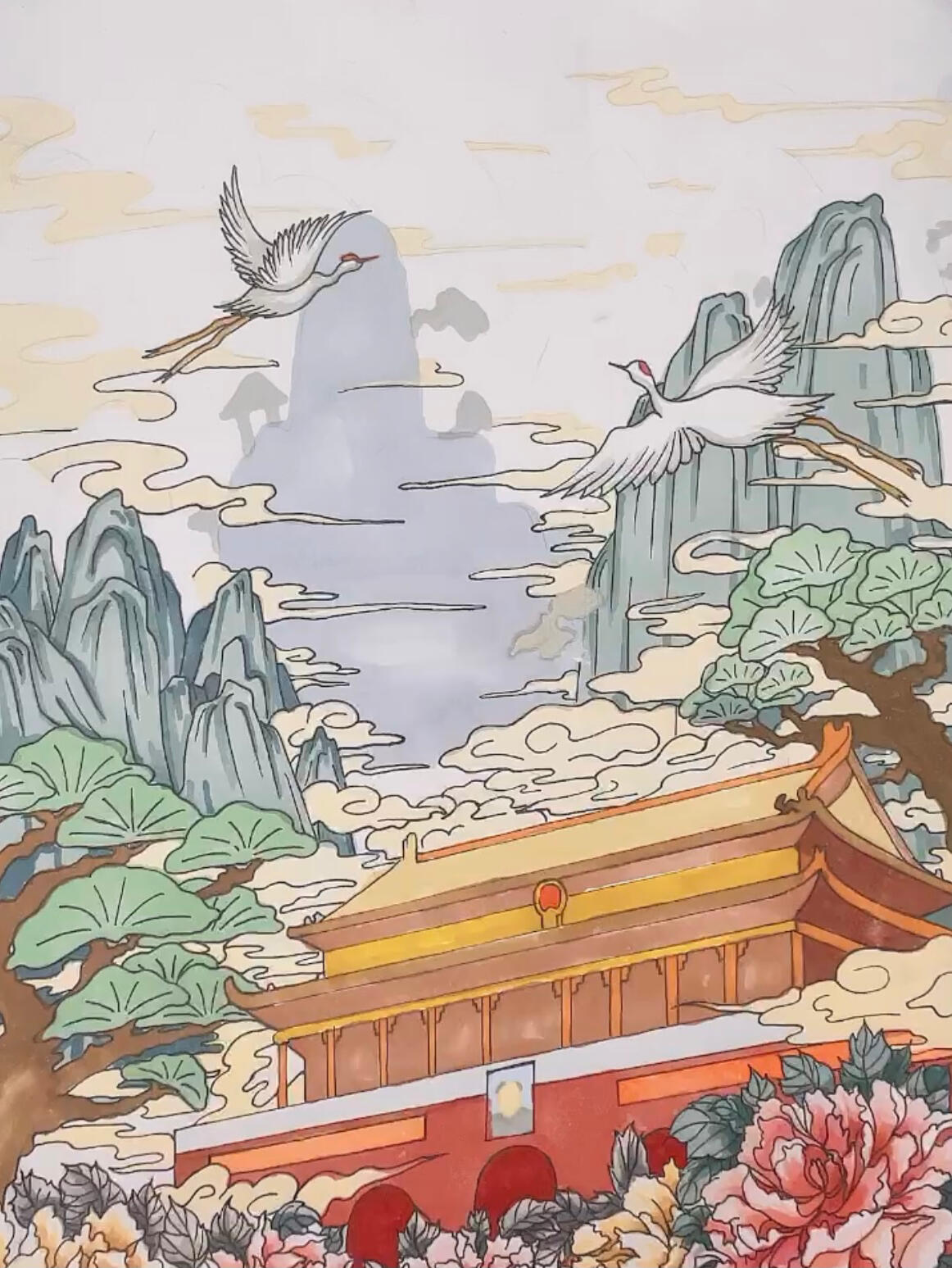 中国风手绘|手抄报|国庆节|建党节