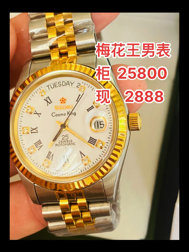 梅花王男表 2888