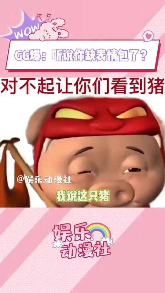 猪家军何在!再说一遍!这是我男神!不是笨猪!猪家军 猪猪侠表情包 GG爆 娱乐动漫社