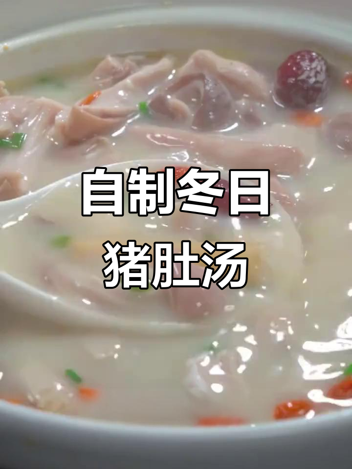 冬季暖心炖猪肚汤,家常做法超简单