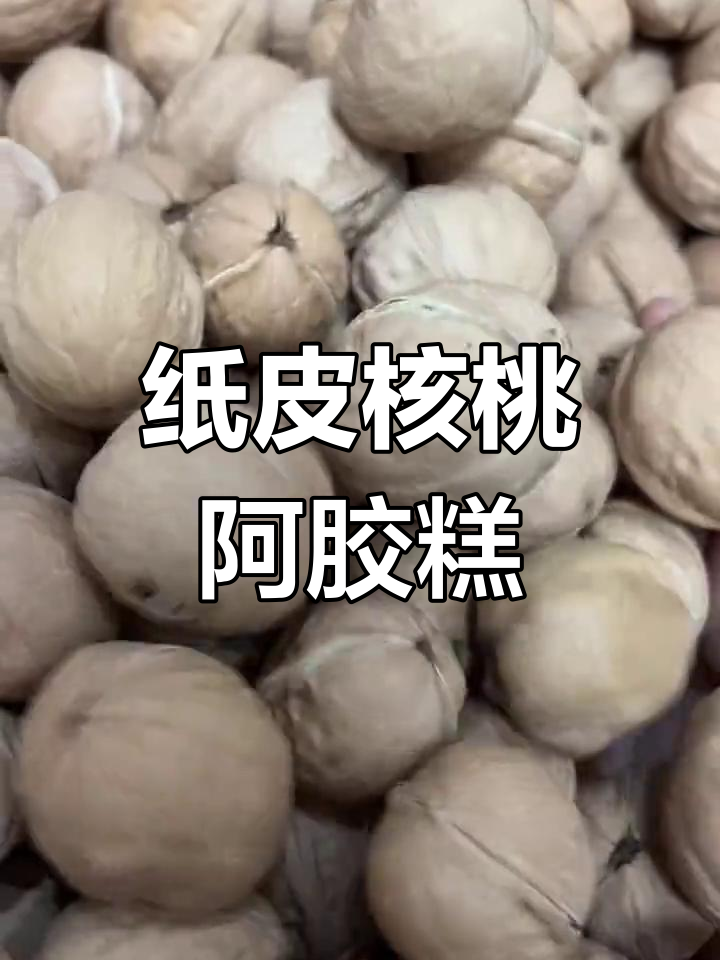 新疆纸皮核桃熬阿胶糕更美味