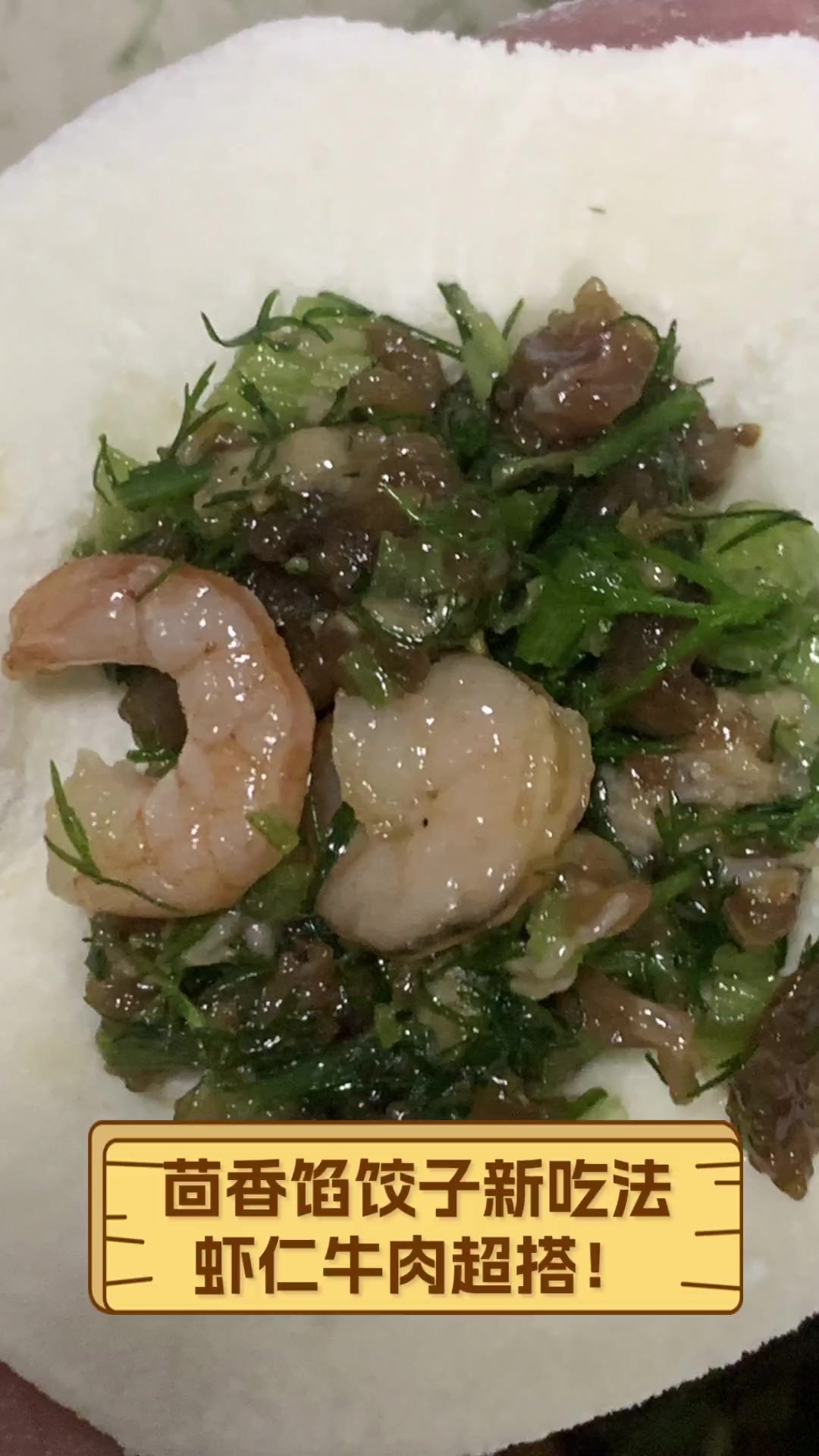 茴香馅饺子新吃法,虾仁牛肉超搭!